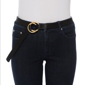 B-LOW THE BELT Tumbelt Black Belt with Gold Rings